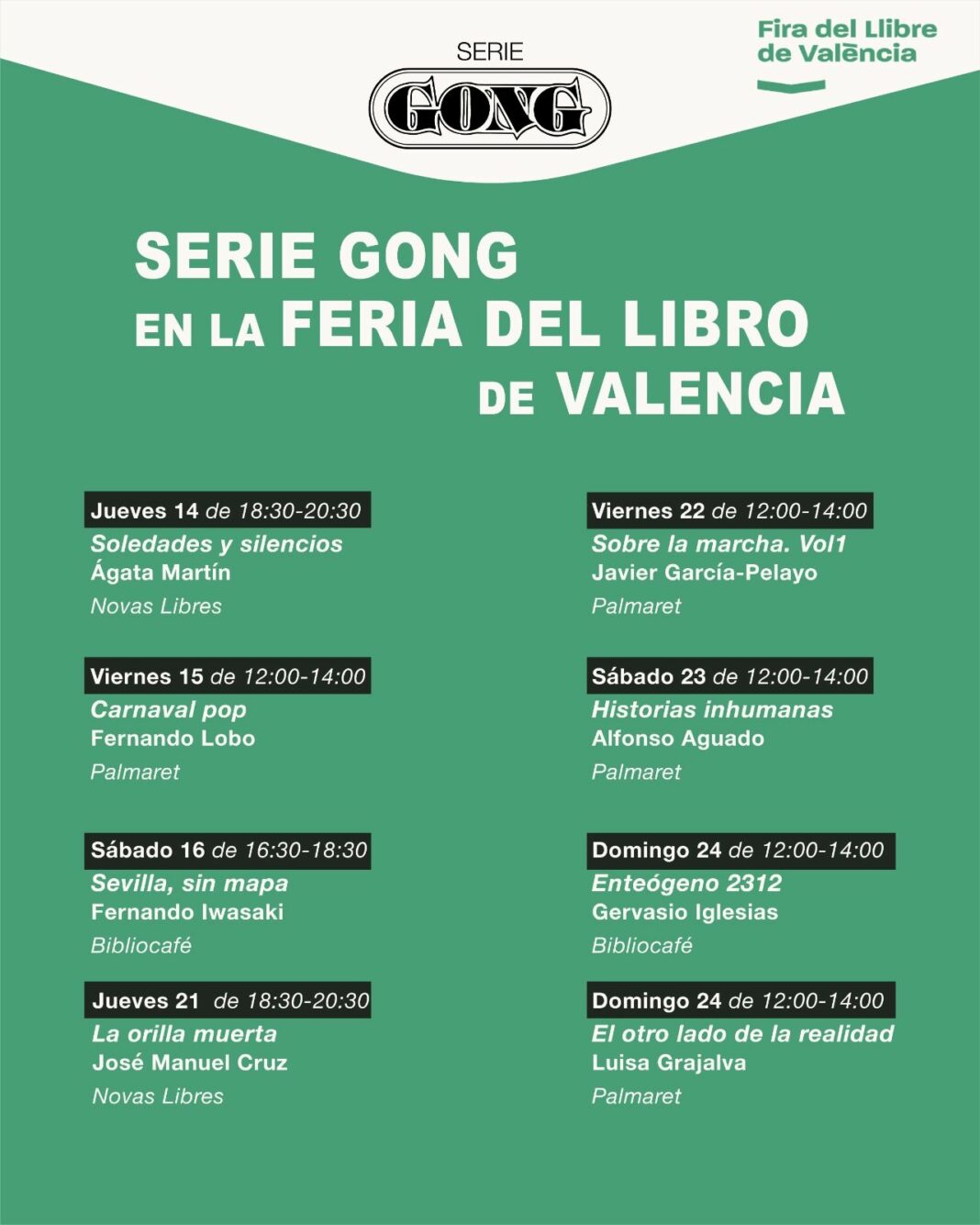 Foto de Cartel de Serie Gong en la Feria del Libro de Valencia